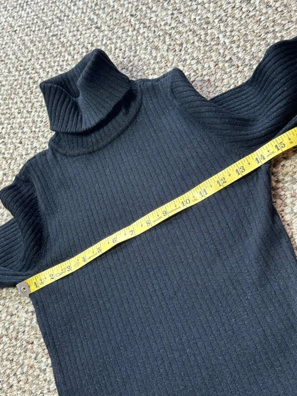 J. McLaughlin Arlette Turtleneck in Black Metallic size S